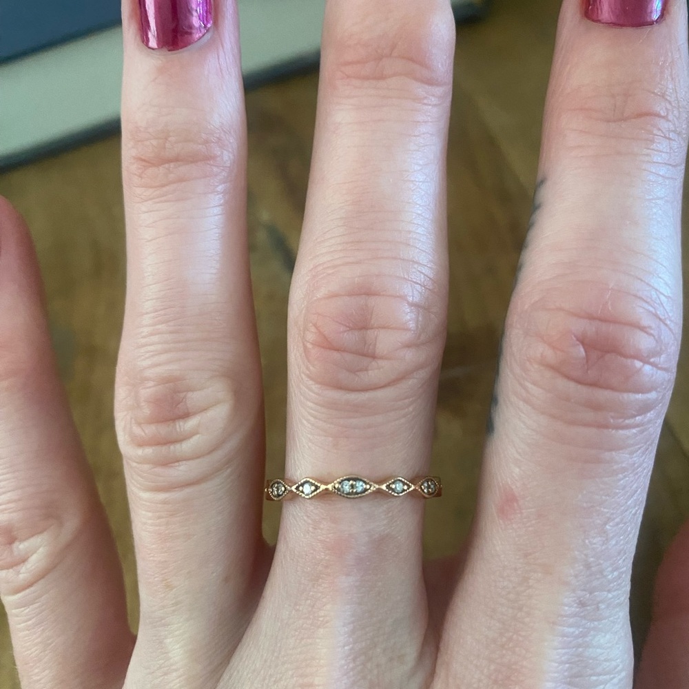 SOLD 14k Rose Gold Diamond Ring
